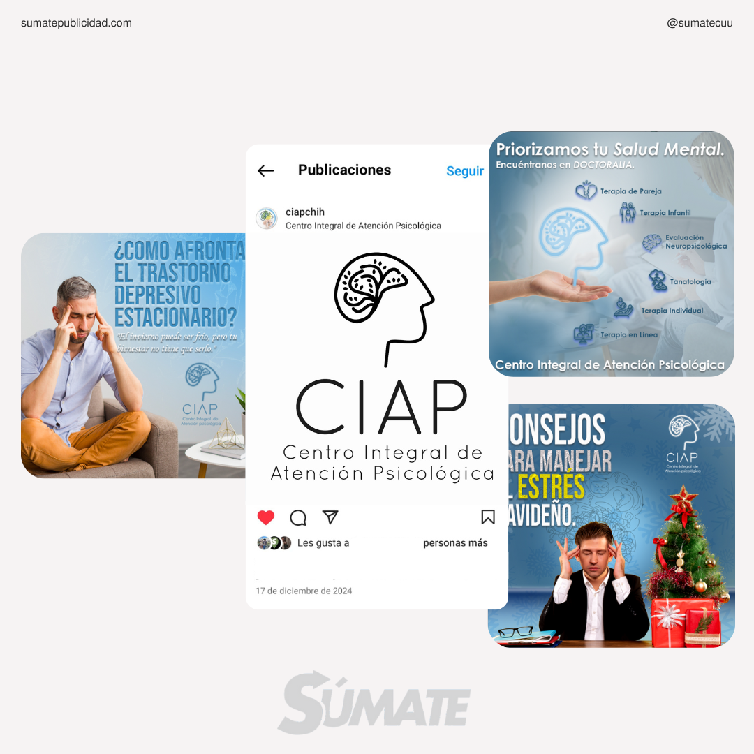 Diseño de publicacioes para redes sociales de psicologia